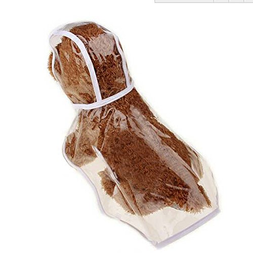 fabl Crew transparente mascotas perro mascota Chubasquero Impermeable Chubasquero para pequeños perros gatos Azul
