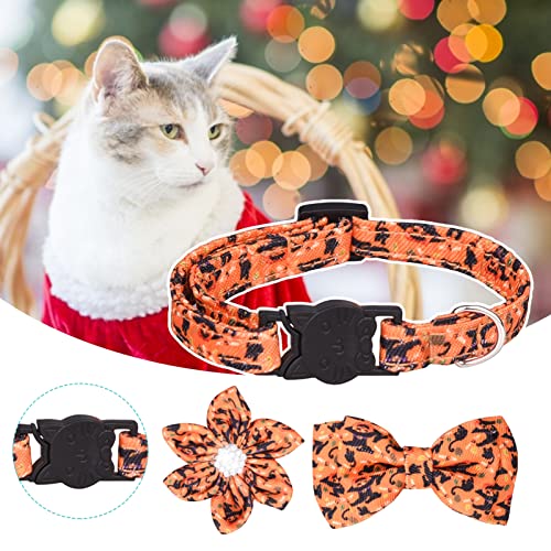 farfi 3 unids/set collar de mascota girasol Bowknot decoración tela decorativa Navidad gato gato collar lazos para vacaciones gatito collar mascota