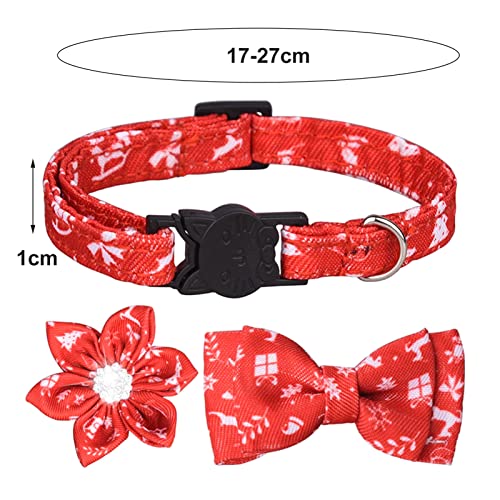 farfi 3 unids/set collar de mascota girasol Bowknot decoración tela decorativa Navidad gato gato collar lazos para vacaciones gatito collar mascota