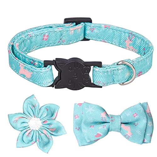 farfi 3 unids/set collar de mascota girasol Bowknot decoración tela decorativa Navidad gato gato collar lazos para vacaciones gatito collar mascota