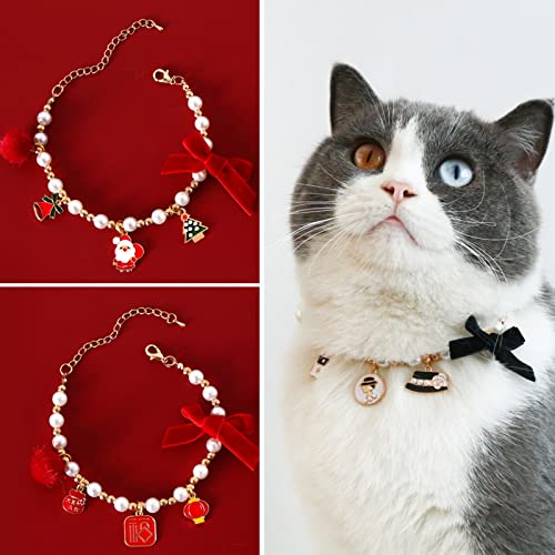 farfi Collar para mascotas con colgante festivo, ajustable, para perros, gatos, collar para conejos, collar de gato para vacaciones