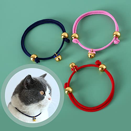 farfi Collar para mascotas con diseño de campana, diseño de lazo, ajustable, para cachorro, gato, princesa, collar para vacaciones y mascotas, para festivales