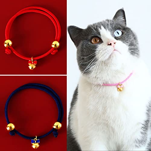 farfi Collar para mascotas con diseño de campana, diseño de lazo, ajustable, para cachorro, gato, princesa, collar para vacaciones y mascotas, para festivales