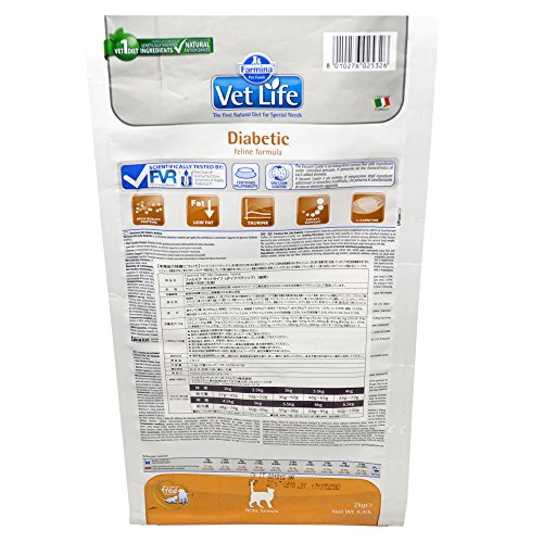 Farmina Vet Life Diabetic Feline Formula Alimento Dietético para Gatos - 2 kg