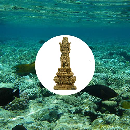 Fascigirl Decoración del Acuario De La Estatua De Buda: Decorativo Egipcio Simulado Realista Adorno De Acuario Ambiente Accesorio De Simulación Acuática