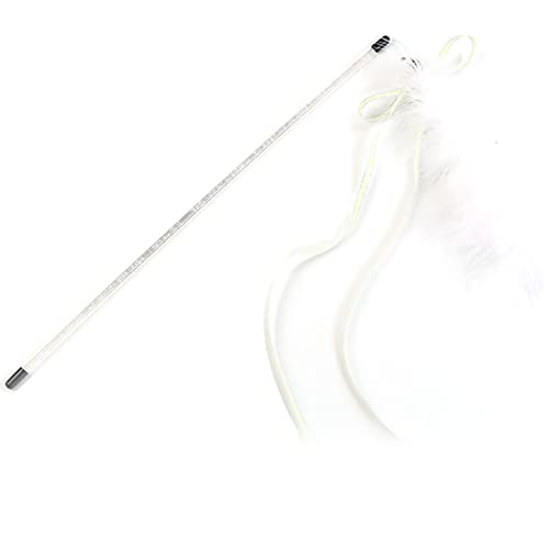 Fascigirl Juguete de varita de gato peludo cinta de gato juguete juguete de juguete para entrenamiento interior casero persiguiendo ejercicio de ansiedad larga