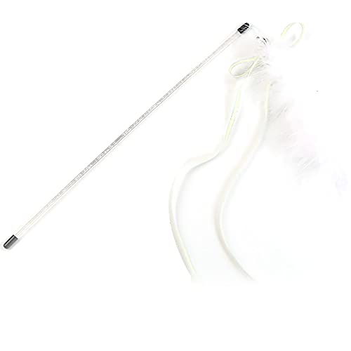 Fascigirl Juguete de varita de gato peludo cinta de gato juguete juguete de juguete para entrenamiento interior casero persiguiendo ejercicio de ansiedad larga