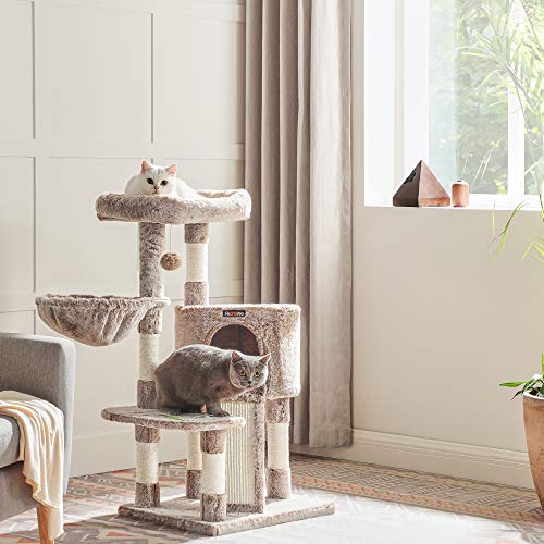 FEANDREA Árbol de Gatos, Torre de 104 cm, Marrón Claro PCT140W01
