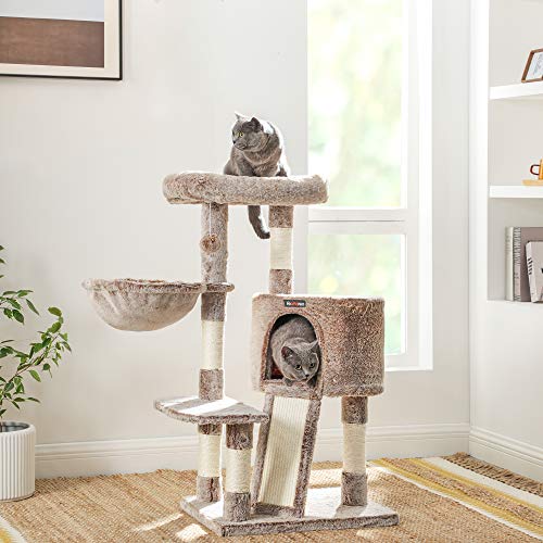 FEANDREA Árbol de Gatos, Torre de 104 cm, Marrón Claro PCT140W01