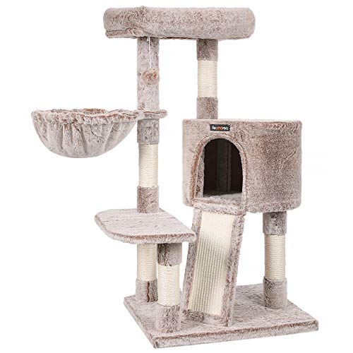 FEANDREA Árbol de Gatos, Torre de 104 cm, Marrón Claro PCT140W01