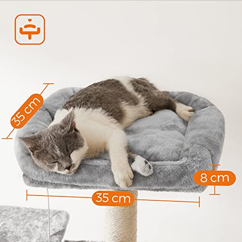 FEANDREA Árbol de Gatos, Torre de Gatos, 143cm, Gris Claro PCT161W01