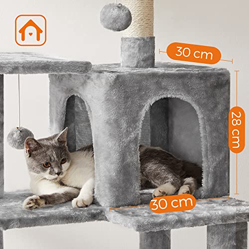 FEANDREA Árbol de Gatos, Torre de Gatos, 143cm, Gris Claro PCT161W01