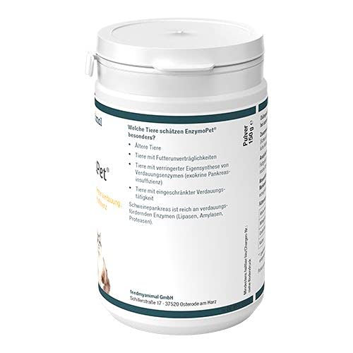 FeedMyAnimal EnzymoPet - Alivio de la insuficiencia pancreática exocrina, 150 g