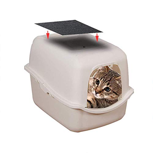 Feelava - Filtros de repuesto para caja de arena para gato, filtros de carbono, de forma cuadrada, para bandeja de arena de gatos, filtros para el olor, 6 unidades