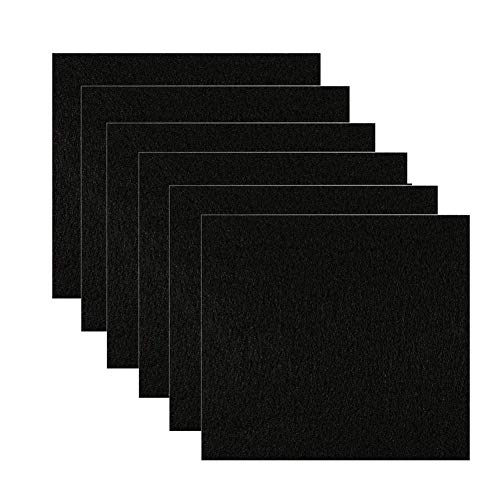 Feelava - Filtros de repuesto para caja de arena para gato, filtros de carbono, de forma cuadrada, para bandeja de arena de gatos, filtros para el olor, 6 unidades
