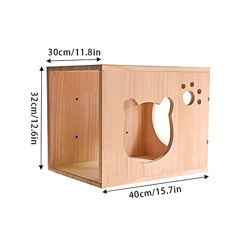 Felivecal Muebles para gatos moderno/nido para gatos montados en la pared/cama para gatos de madera