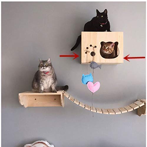 Felivecal Muebles para gatos moderno/nido para gatos montados en la pared/cama para gatos de madera