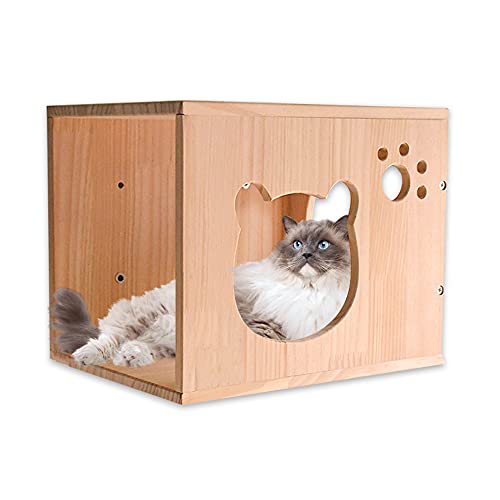 Felivecal Muebles para gatos moderno/nido para gatos montados en la pared/cama para gatos de madera