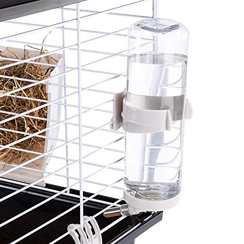 Ferplast Jaula para Conejos CASITA 100 Conejillos de Indias Pequeños Animales, Techo Redondeado Abrible, con Accesorios