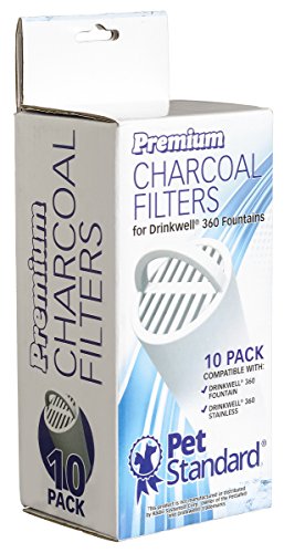 Filtro de carbón Premium para Petsafe Drinkwell 360 Fuentes (Lote de 10)
