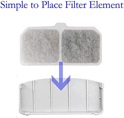 Filtros Fuente Gatos, Arespark 6 Piezas Filters para Fuente para Gatos 3L, Filtros de Repuesto de Fuentes de Agua Gato Perro, Filtros de Repuesto con Resina y Carbón Activo