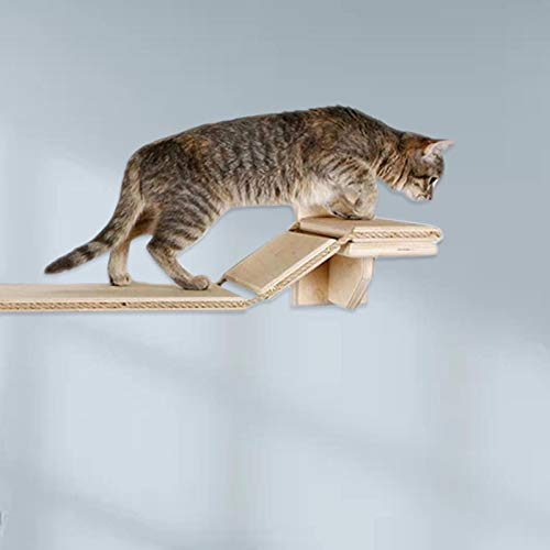 fllyingu Marco de Escalada para Gatos Pared Árbol De Gato Escaleras De Gato,Puente de Gato estantería Escalera Juegos de Gato Gimnasio Gatito Escalera Escalada Hecho a Mano