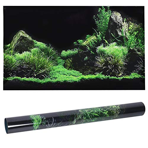 Fondo de acuario Decoraciones para peceras Imágenes Fondo marino Patrón de hierba de agua Fondo de acuario 5 tamaños para elegir(76 * 46cm)