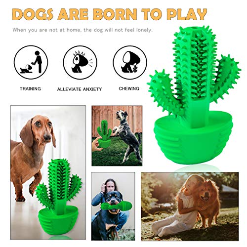 FONPOO Juguetes para Perros, 360 ° Cepillo de Dientes para Perros Juguete Interactivos para Mordedor Perro, Limpiador de Dientes Perro para Cachorros de Perros Medianos (se Adapta a Perros de <45 LB)