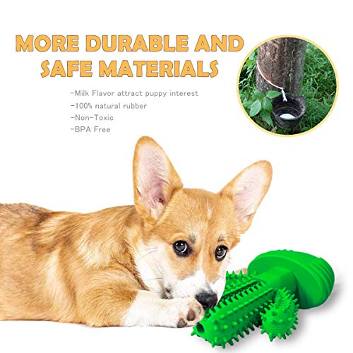 FONPOO Juguetes para Perros, 360 ° Cepillo de Dientes para Perros Juguete Interactivos para Mordedor Perro, Limpiador de Dientes Perro para Cachorros de Perros Medianos (se Adapta a Perros de <45 LB)