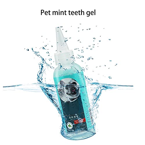 Fournyaa Gel de Dientes para Mascotas, Suministros de Limpieza bucal para Mascotas Que eliminan el Mal Aliento Gel de Cuidado Dental para Mascotas Reduce la Placa para Mascotas para Limpiar la Boca