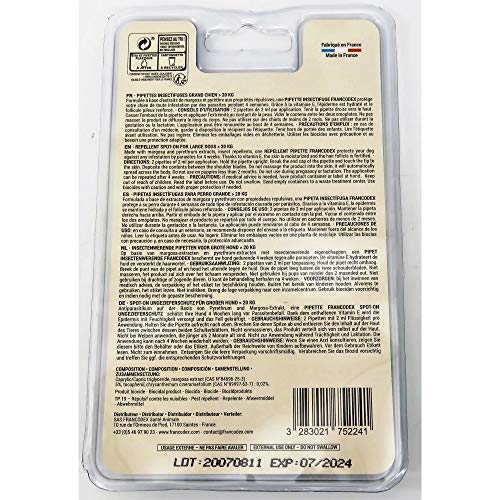 Francodex Pipetas Repelente Perro + 20 Kg