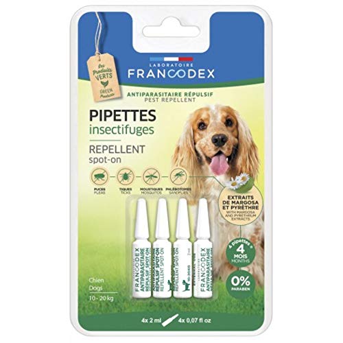 Francodex Pipetas Repelente Perro Mediano 10-20Kg