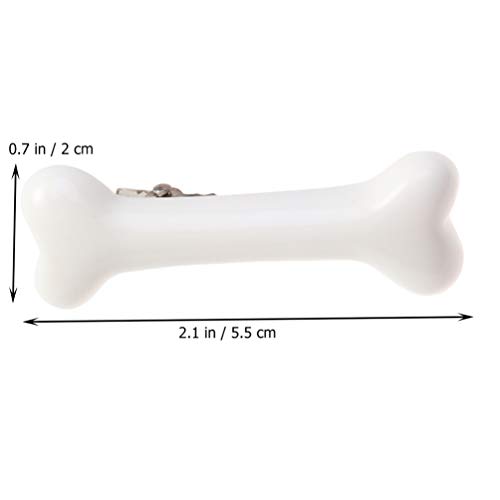 FRCOLOR Pinza de Pelo de Hueso de Perro Pin de Pelo de Hueso de Perro Blanco Accesorios para El Cabello Pasadores de Pelo de Hueso de Halloween para Fiesta de Cosplay 10 Piezas