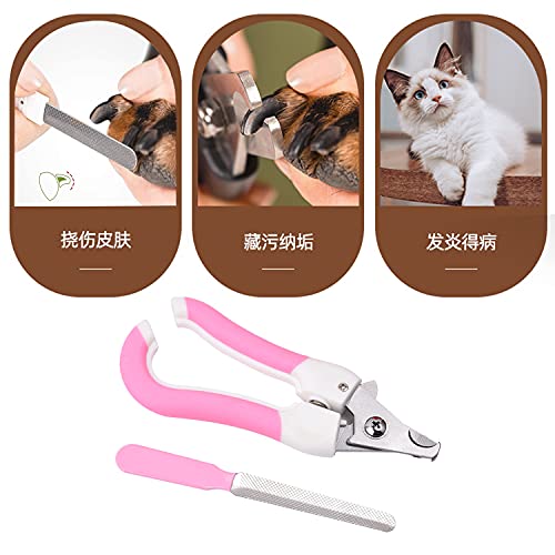 FREE WOLF Cortauñas Perro + Lima Uñas Perro, Cortaúñas Gato, Cortauñas Perro Y Gato, Cortauñas De Perro Profesional para Adecuado Todo Cachorro Mascotas, con Protector para Evitar El Corte Excesivo