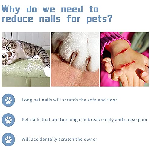 FREE WOLF Cortauñas Perro + Lima Uñas Perro, Cortaúñas Gato, Cortauñas Perro Y Gato, Cortauñas De Perro Profesional para Adecuado Todo Cachorro Mascotas, con Protector para Evitar El Corte Excesivo