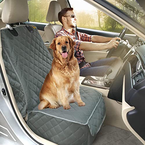 Frente De Asiento De Coche De Perro con Soporte De Nolip, Asiento De Coche para Perros De Mascotas Ajustable con Ancla.para Todo Tipo De Vehículos Automóviles 112 * 50.8cm