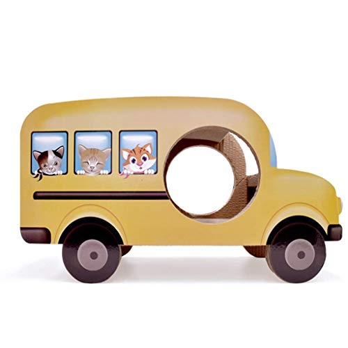 FRlss Rascador de gatos Rascador de gatos Rascador de gatos Cartón en forma de coche Cartón corrugado resistente al desgaste Material de cartón Rascador para gatos Suministros para gatos