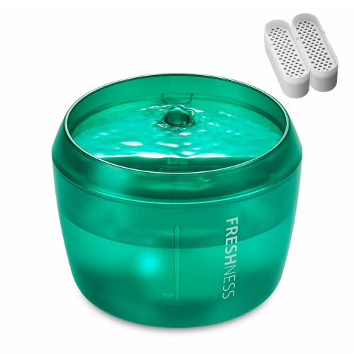 Fuente de Agua para Gatos MIZOK Freshness, Fuente de Agua para Gatos de 54 oz / 1,6 L, Innovador dispensador de Agua para Gatos, Bomba Inteligente, Fuente de Agua para Mascotas súper silenciosa