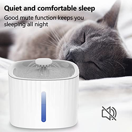 Fuente para Gatos, Bebedero de 3 litros para Gatos, dispensador de Agua para Gatos con Filtro, Bomba, Ventana de visualización, súper silencioso y automático, Bebedero para Mascotas con luz LED