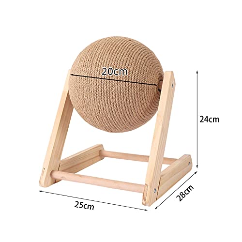 Fulenyi Rascador para gato de gato de madera maciza para gatos de gato, de madera maciza de gato de gato postsisal, juguete de gato Drawoor
