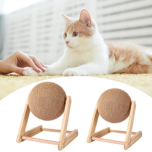 Fulenyi Rascador para gato de gato de madera maciza para gatos de gato, de madera maciza de gato de gato postsisal, juguete de gato Drawoor