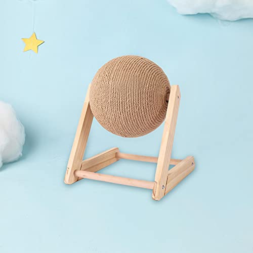 Fulenyi Rascador para gato de gato de madera maciza para gatos de gato, de madera maciza de gato de gato postsisal, juguete de gato Drawoor