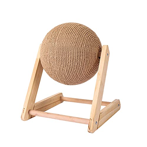 Fulenyi Rascador para gato de gato de madera maciza para gatos de gato, de madera maciza de gato de gato postsisal, juguete de gato Drawoor