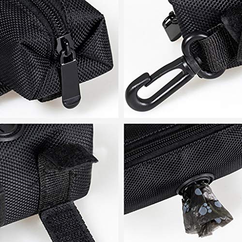 FUNCOCO Dispensador de Almacenamiento, dispensador de Bolsas biodegradables para Caca de Perro, Organizador de Bolsas para Caca para Mascotas, Cachorros y Gatos, Color Negro