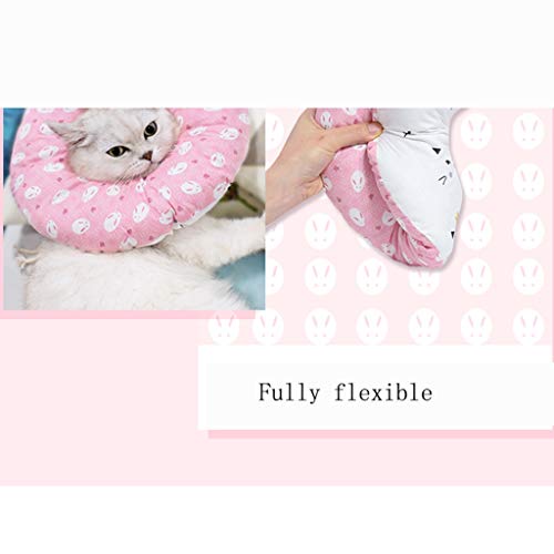 FURUIWUFENG Abrigo de Perro Recuperación Collar del Gato Cono Suave del Animal doméstico Collarín Cono Gato algodón Cierres Ajustables Collar for Gato y Perrito Ropa para Mascotas (Size : S)