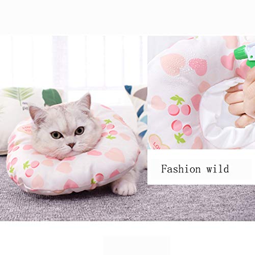 FURUIWUFENG Abrigo de Perro Recuperación Collar del Gato Cono Suave del Animal doméstico Collarín Cono Gato algodón Cierres Ajustables Collar for Gato y Perrito Ropa para Mascotas (Size : S)