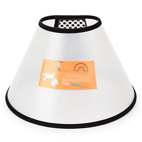 FURUIWUFENG Abrigo de Perro Recuperación Collar del Gato Cono Suave del Animal doméstico Collarín Cono Gato algodón Cierres Ajustables Collar for Gato y Perrito Ropa para Mascotas (Size : L)