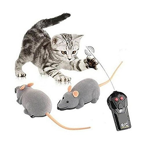 Fusicase Juguetes, Estilo Moderno con Control Remoto, ratón, ratón, Juguete inalámbrico para Gato, Gatito, Perro, Mascota, Novedad de Regalo, Truco/Jugar con Gato