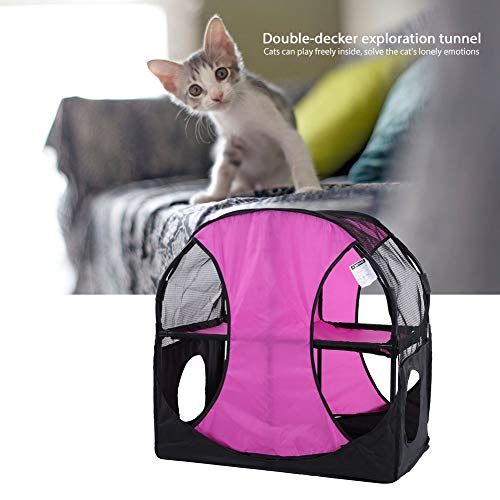 fuwinkr Plataforma de salto para gatos, juguete para gatos, casa de gato de doble capa, muebles para gatos