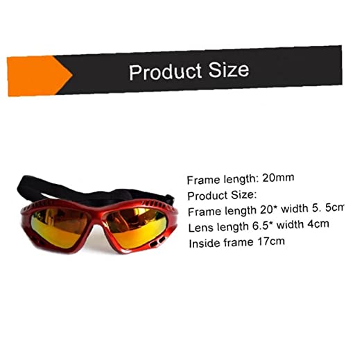 Gafas para perros de mascotas Gafas anti- niebla a prueba de viento Eyewear Dog Gafas de sol Suministros para mascotas para perros grandes Protección UV Utilidad roja